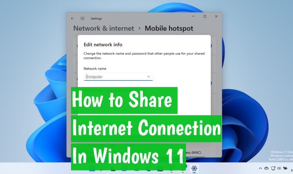 How to Share Your Internet Connection in Windows 11
