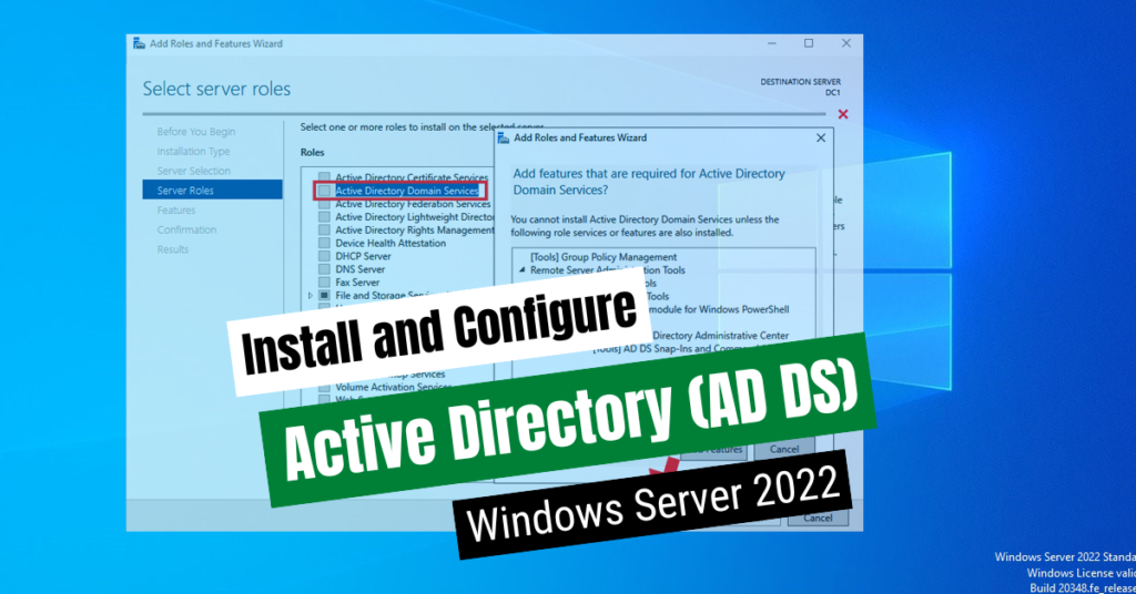 Install and Configure Active Directory Domain Services (AD DS) in Windows Server 2022