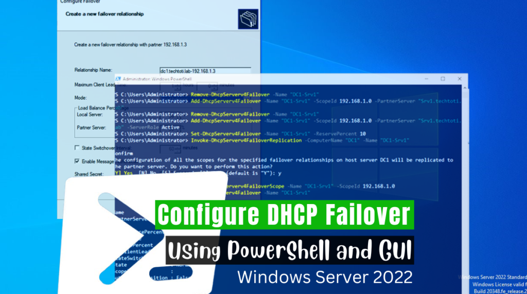 Configure DHCP Failover in Windows Server 2022 Using PowerShell and GUI