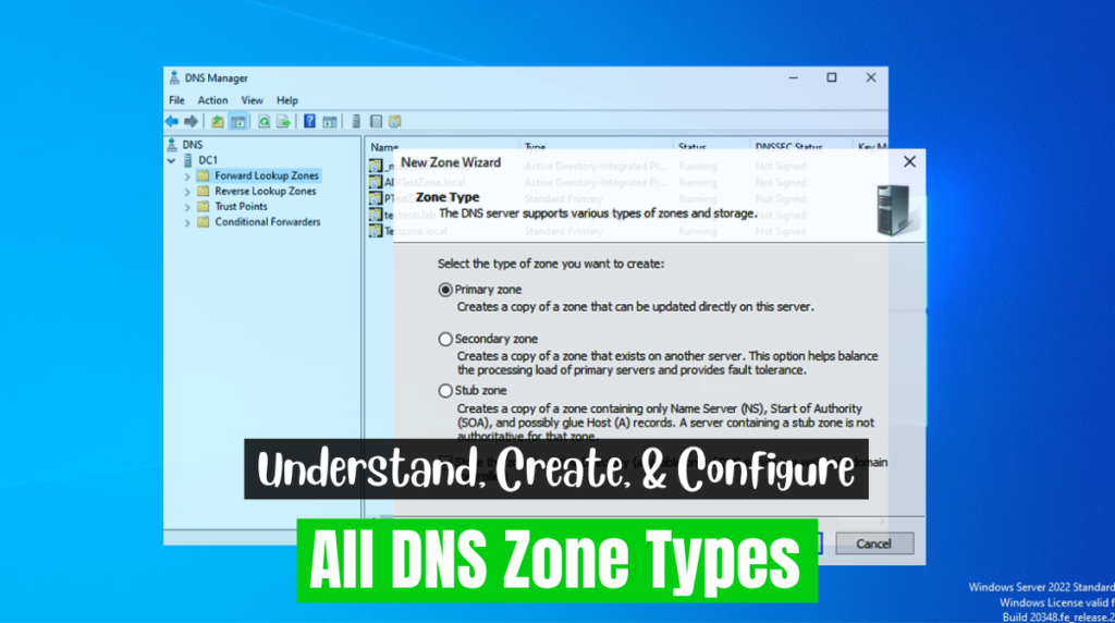 How to Create and Configure DNS Zone in Windows Server 2022