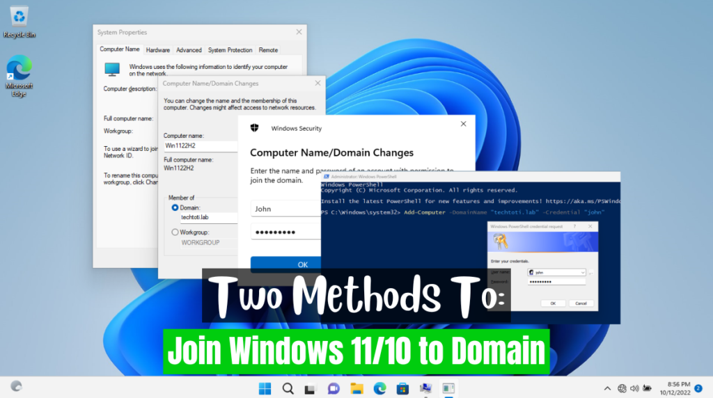 How to Join Windows 11 or 10 Client to a Domain