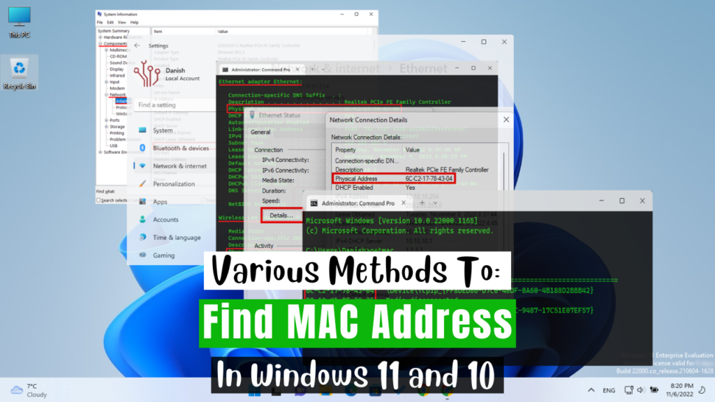 Find MAC Address in Windows 11 and 10: Various Methods.