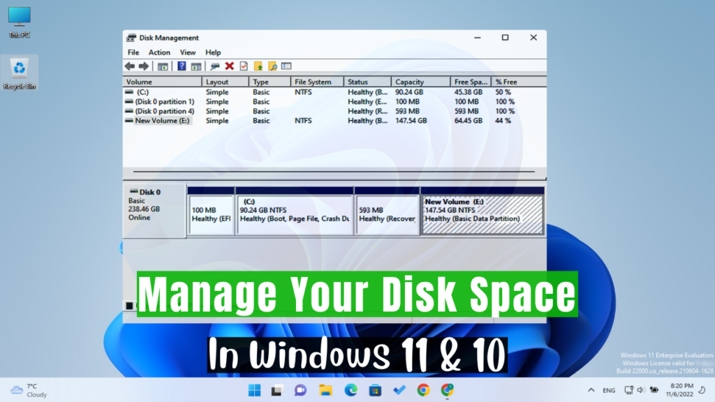 Manage Disk Space in Windows 11 and 10