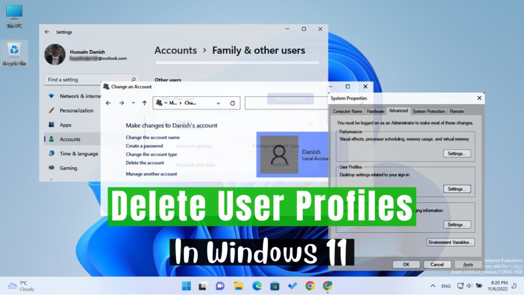 How to Delete a User Profile in Windows 11