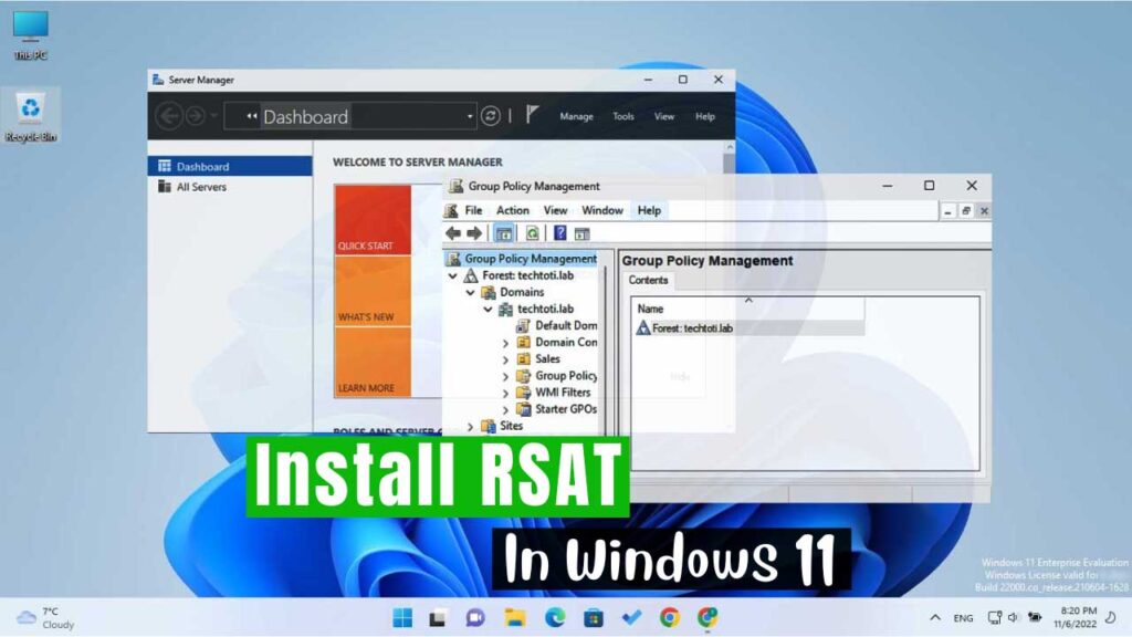 Install Remote Server Administration Tools in Windows 11